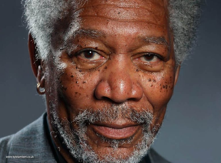 The Most Realistic Morgan Freeman Portrait Drawing Ever