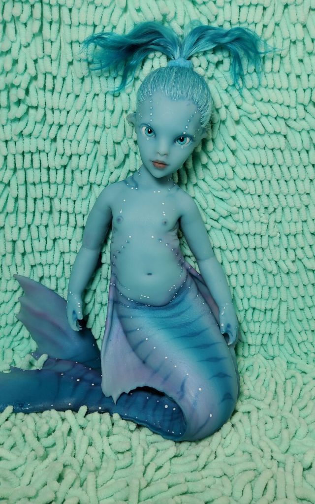 I came up with and made Mermaid dolls whose hair is made of natural mohair 65ca6229c305a 880