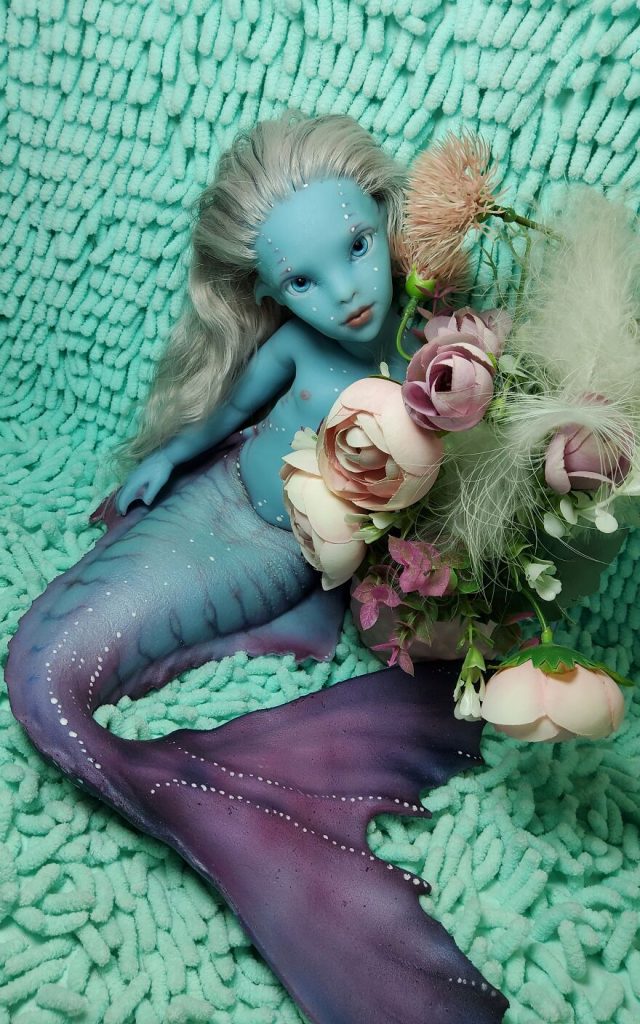 I came up with and made Mermaid dolls whose hair is made of natural mohair 65ca627c80c58 880